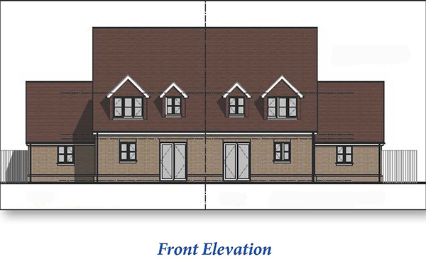 Lot: 130 - LAND WITH PLANNING FOR A PAIR OF SEMI-DETACHED HOUSES - 